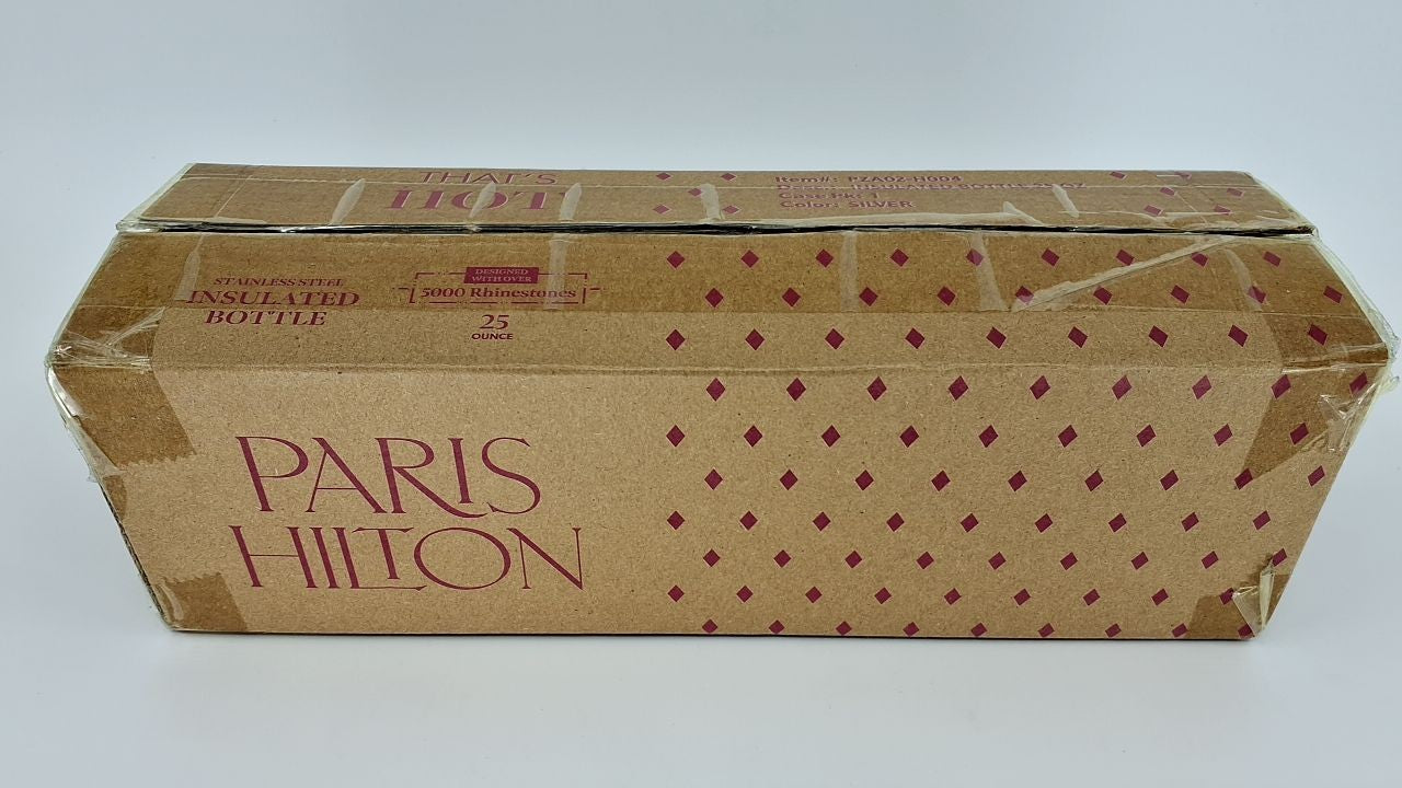 25-Oz Stainless Steel Water Bottle w/ 5000 Rhinestones, Silver