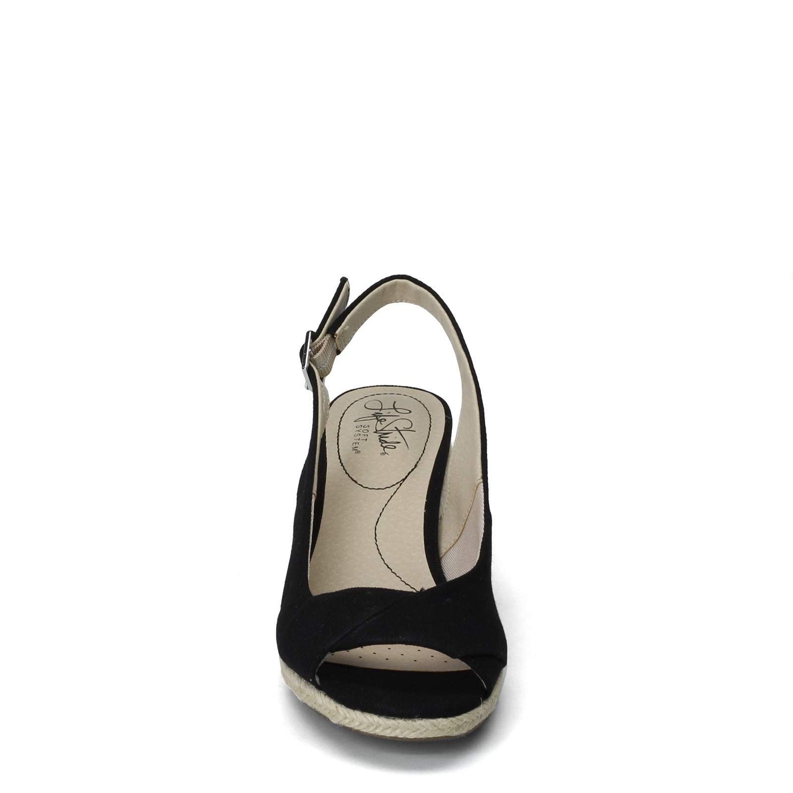 LifeStride Women's Socialite Sandal, Black, 7 M US