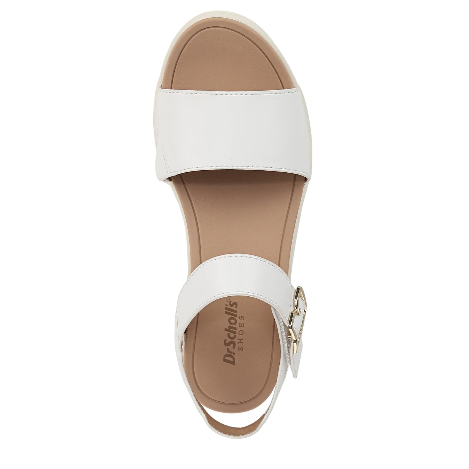 Dr. Scholl's Shoes Womens Time Off Sky Sandal White Smooth 7 M