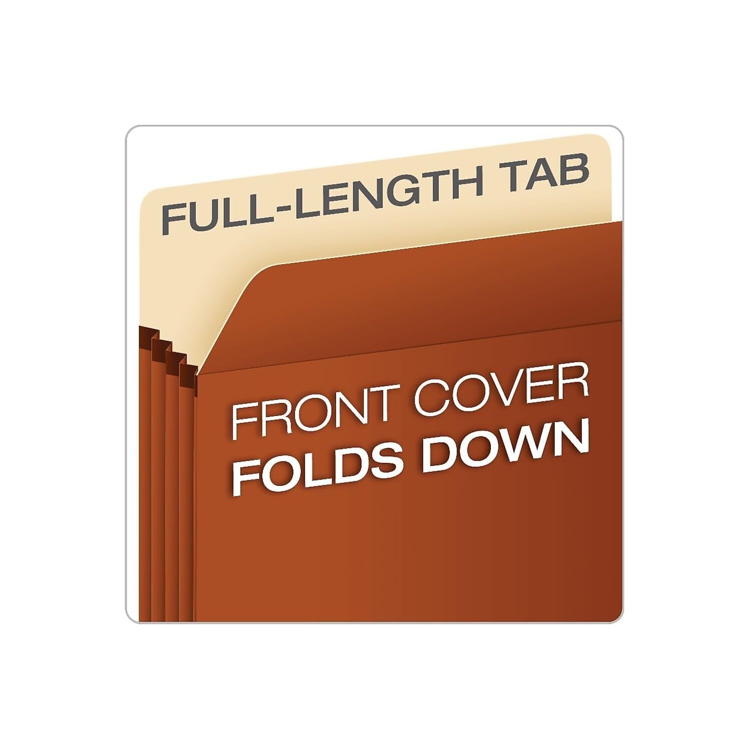 Pendaflex File Pockets, Letter Size, 5.25" Expansion, Redrope, Box of 10
