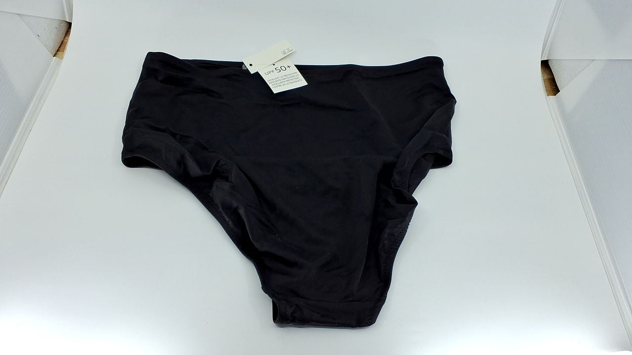 High Waist Bikini Bottom X-Large Washed Black Plus Size