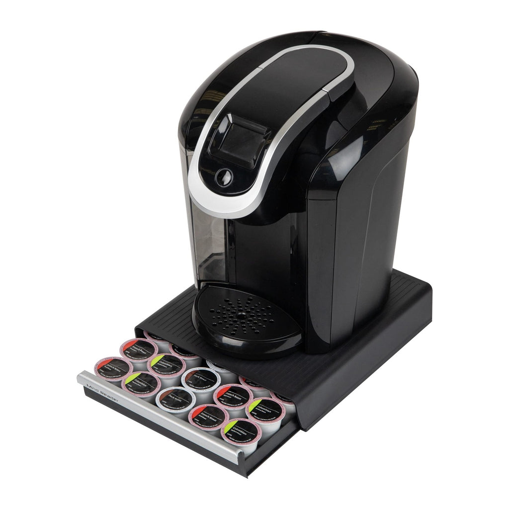 Single Serve Coffee Pod Drawer, 30 Pod Holder, Black, 10.5"L x 12.75"W