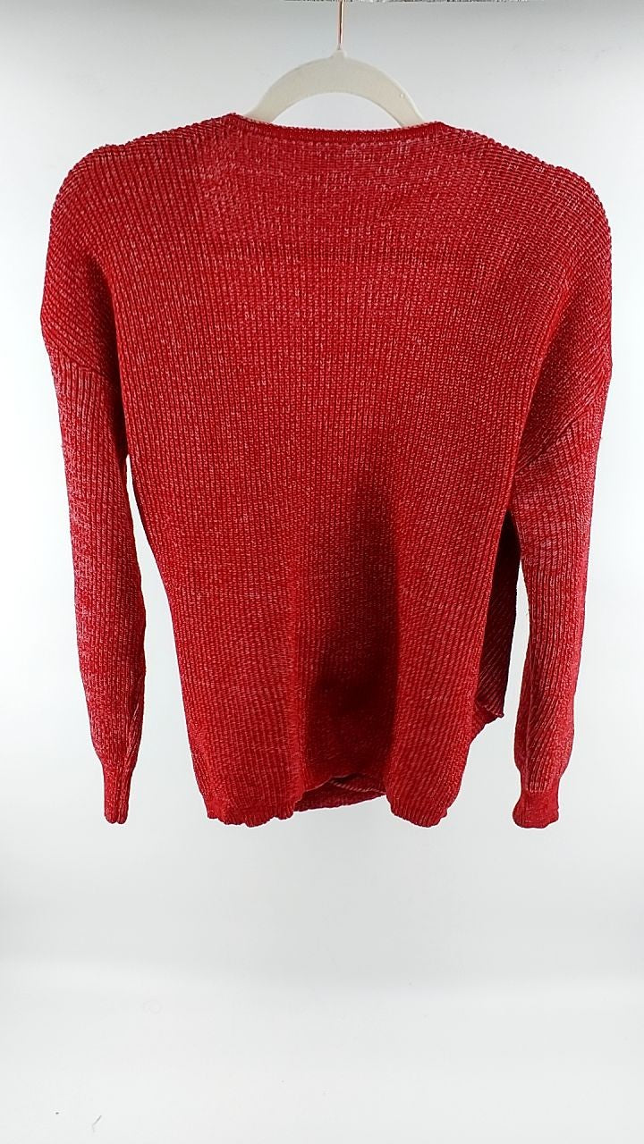 Surplice Long Sleeve Knit Top