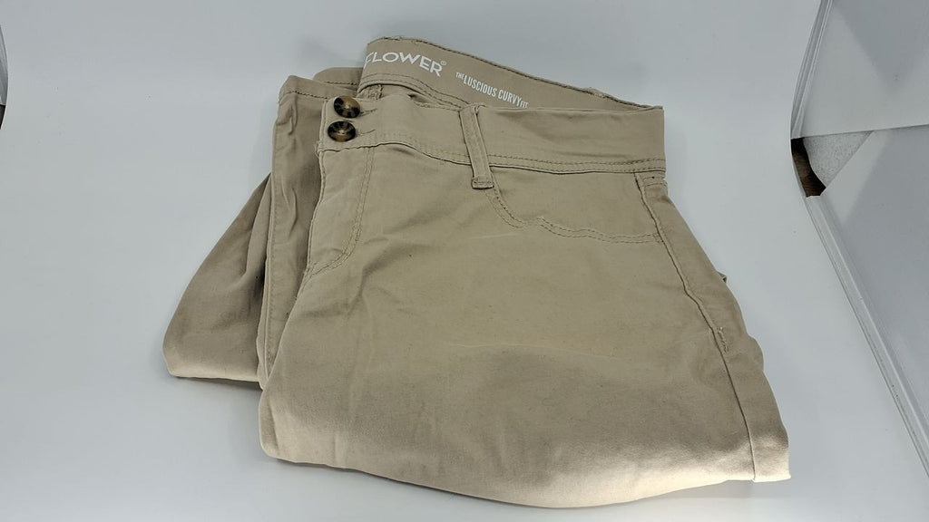 WallFlower Curvy Jeans, Mid-Rise Bootcut, Size 13, Hummus, Cotton Twill