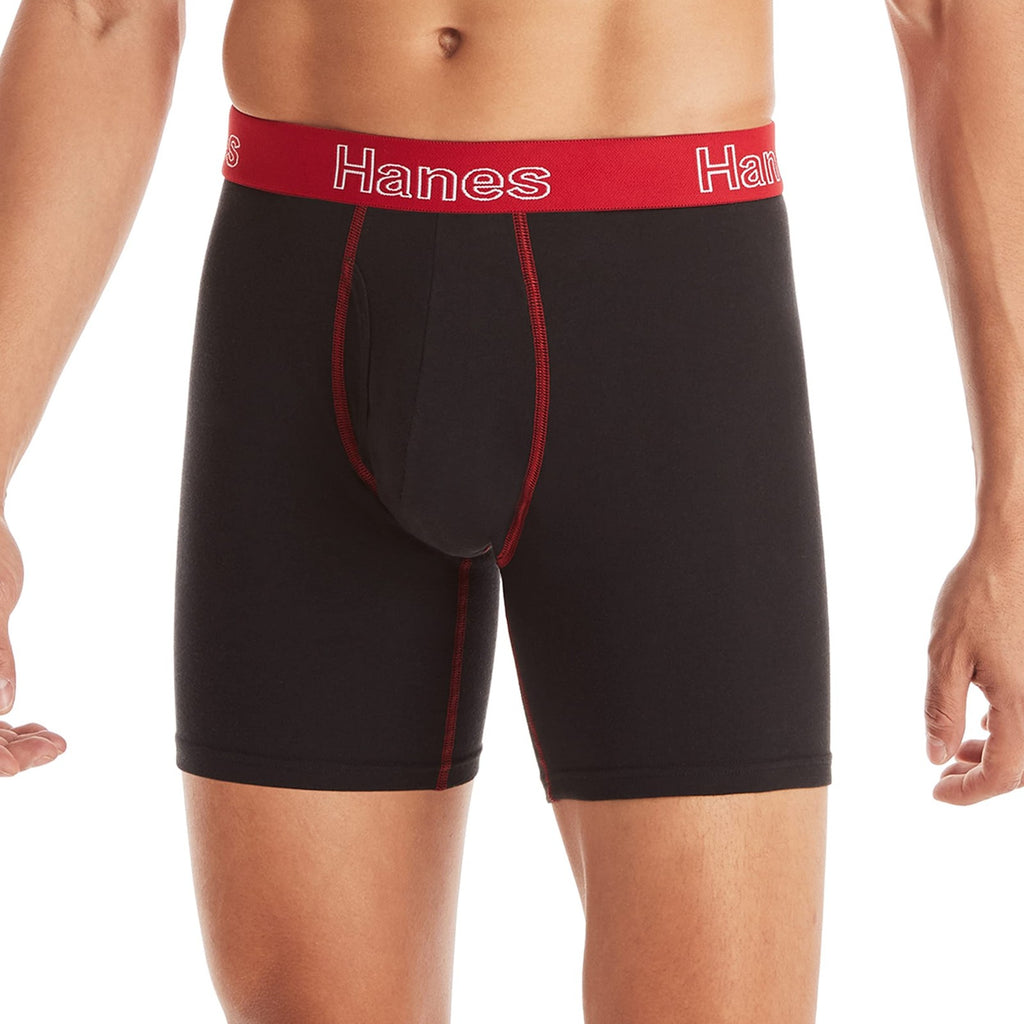 Men's Hanes Boxer Briefs 6-Pack, Moisture-Wicking, Comfort Flex Fit