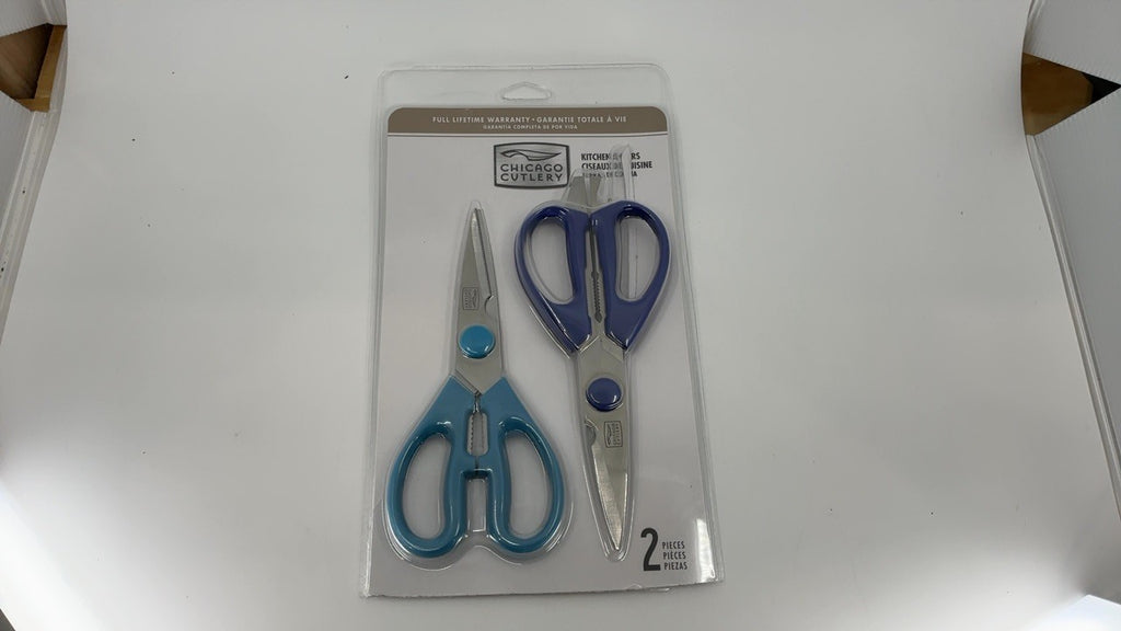 Versatile 2-Pack Kitchen Scissors, Soft Grip & Built-In Bottle Opener