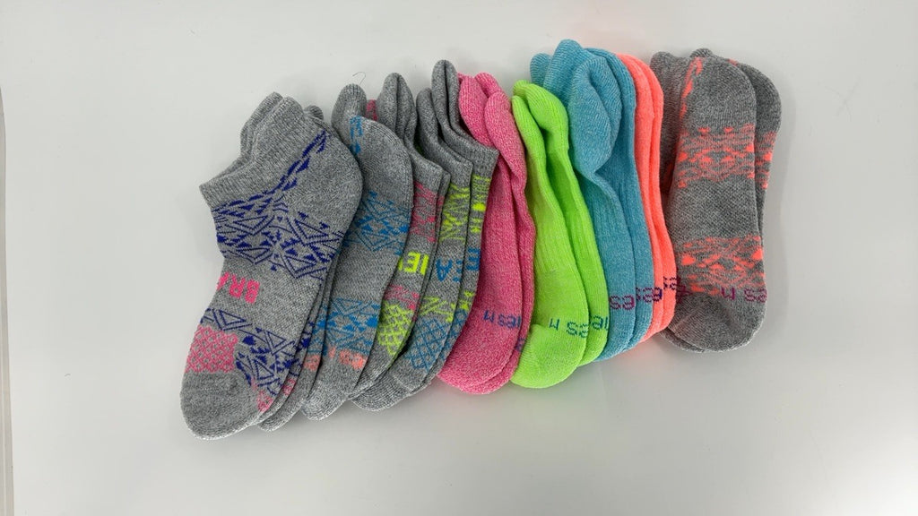 Hanes Girls' 10-Pair Comfort Fit Heel Shield No-Show Socks, Medium