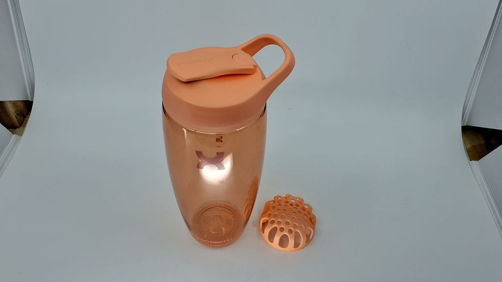 Promixx 32 oz Protein Shaker Bottle - Silent Mixer, Leak-Proof, Coral