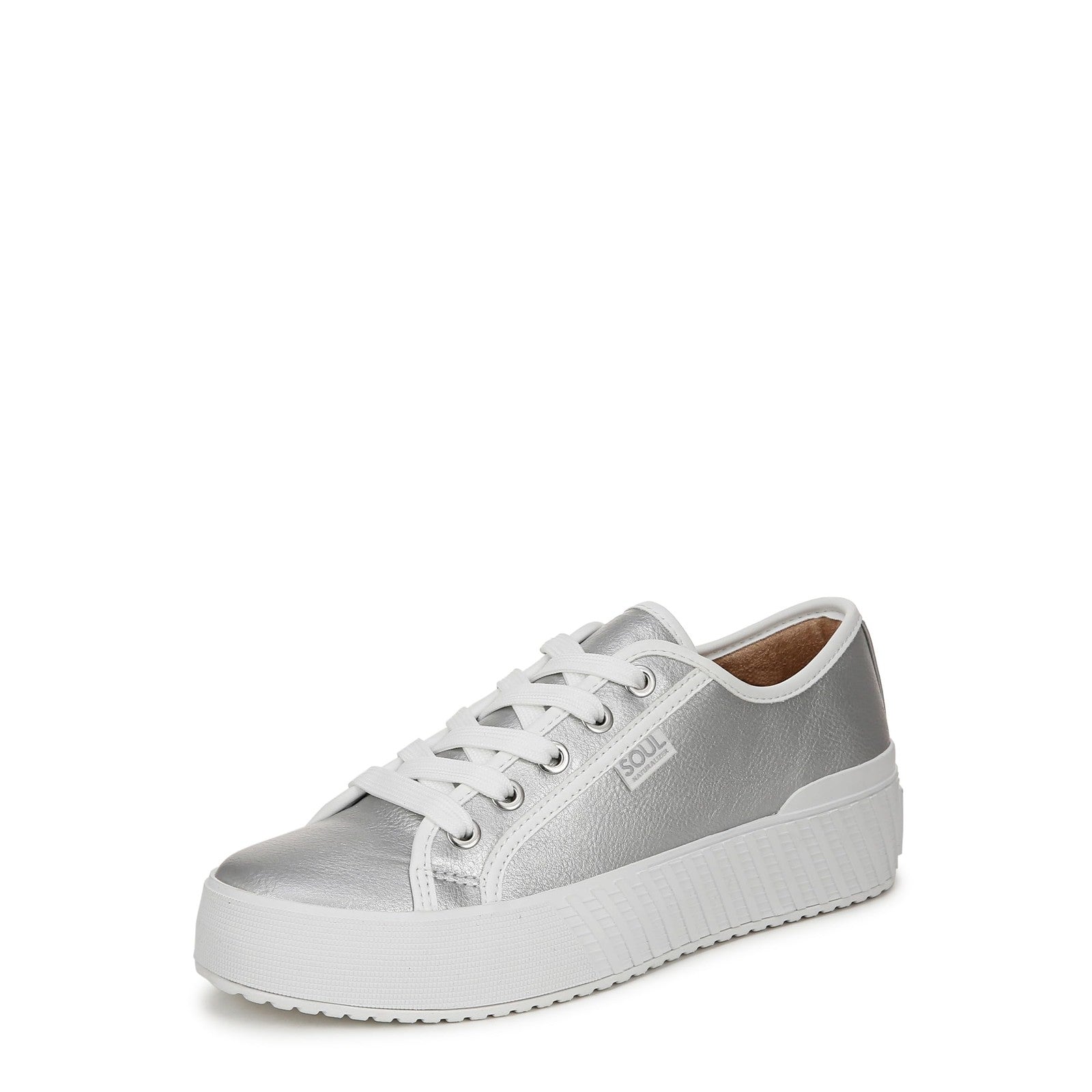 Naturalizer Soul Women's Iliana Sneaker Silver Metallic 6 W