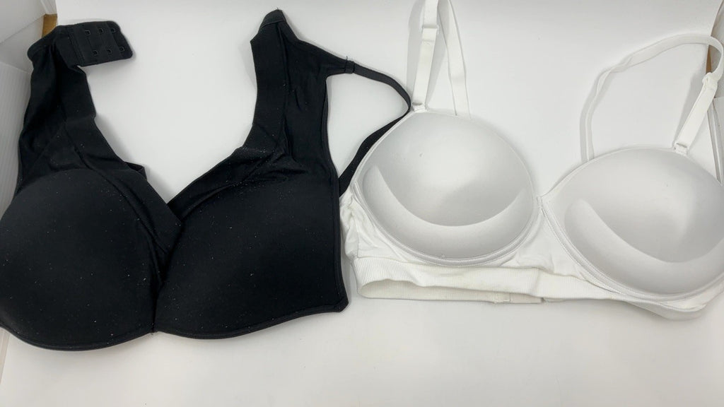 Fruit of the Loom 34C Seamless Wire-Free Push-Up Bra 2-Pack Black/White