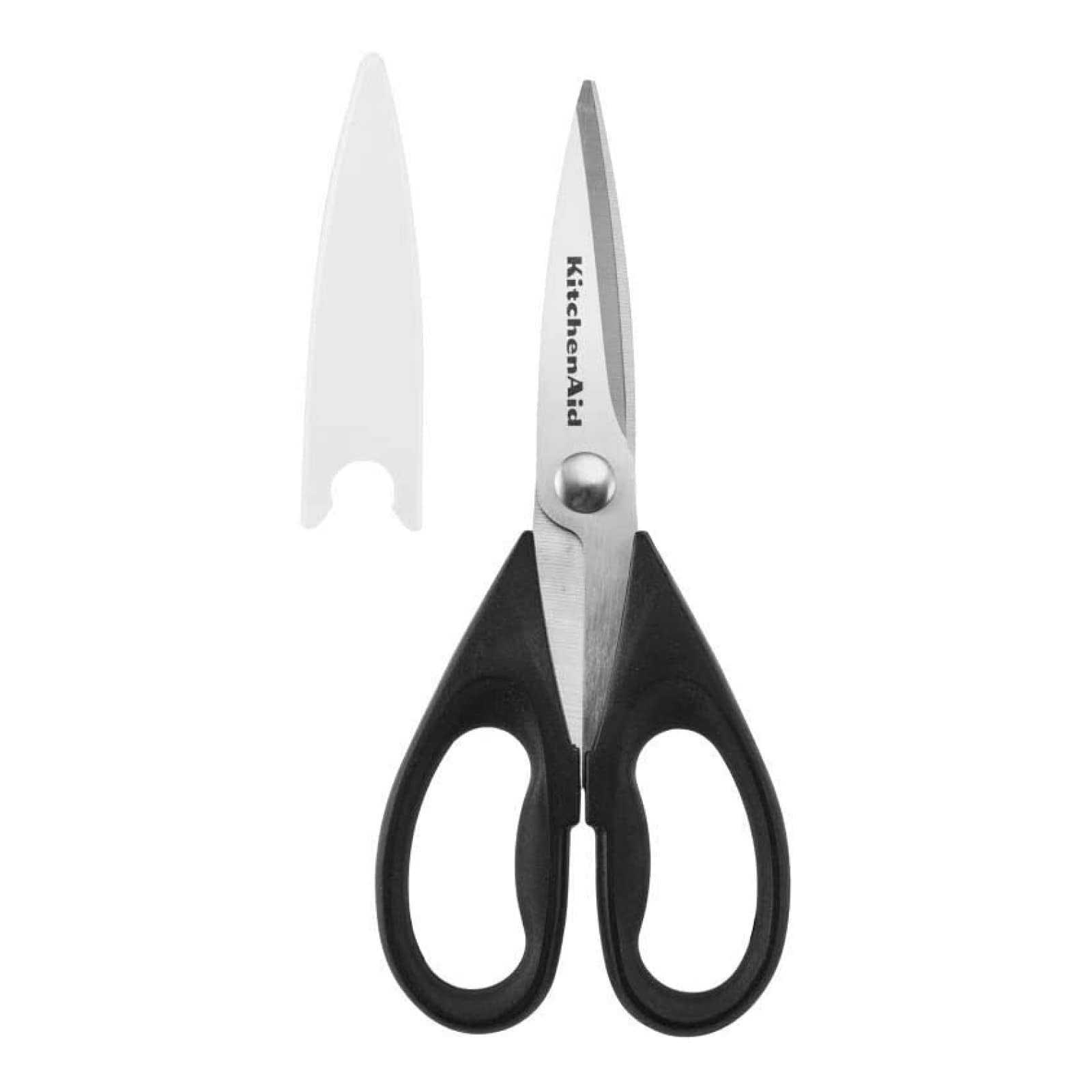 Durable Kitchen Shears w/ Protective Sheath 8.72 In Black Stainless Steel