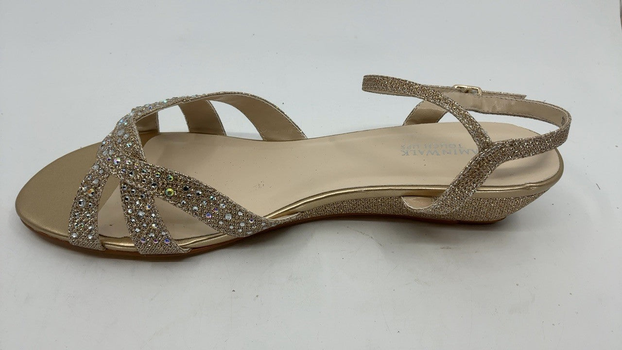 Touch Ups Women's Lena Sandal, champagne, 10 W US