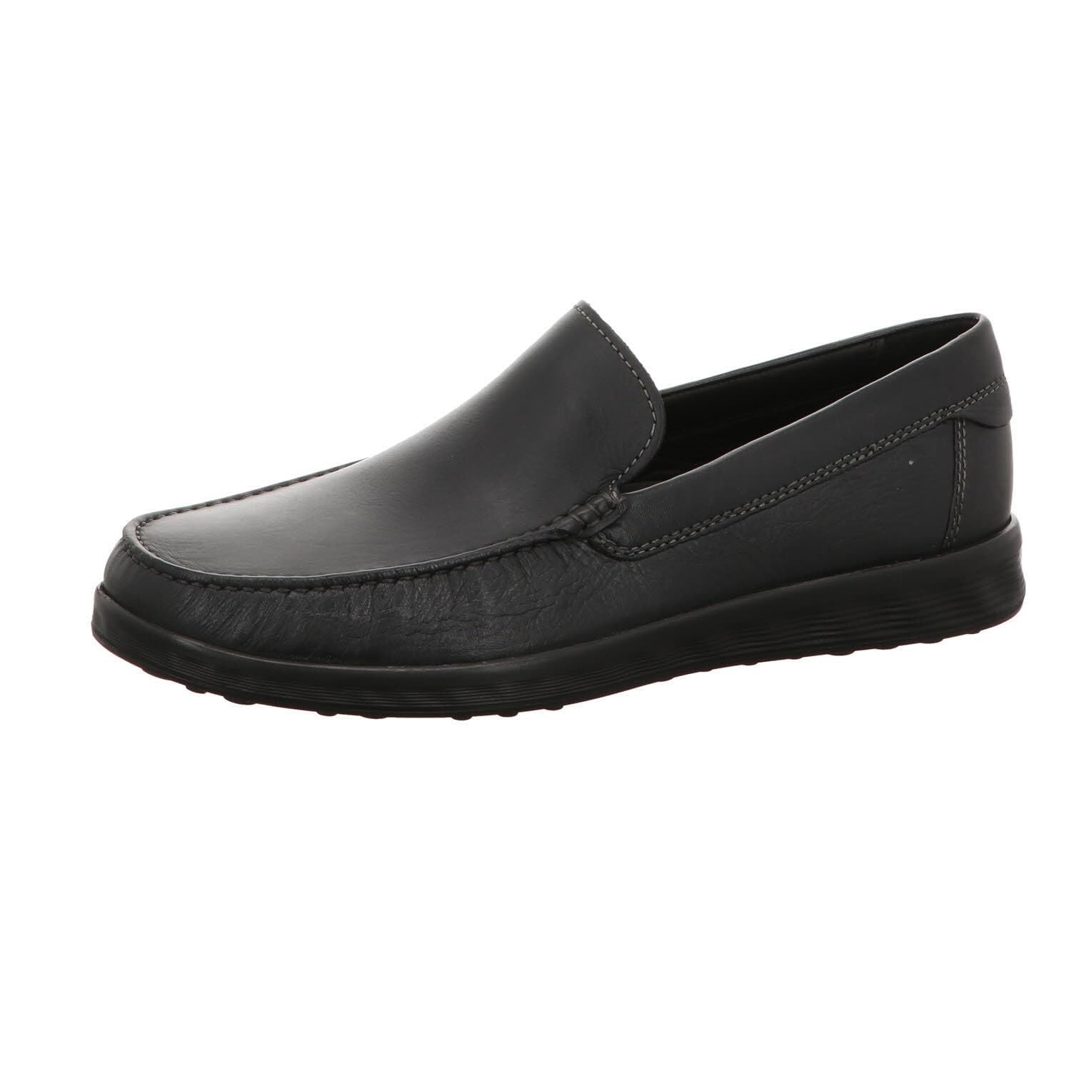 ECCO mens Lite Moc Classic Driving Style Loafer, Black Smooth, 10-10.5 US