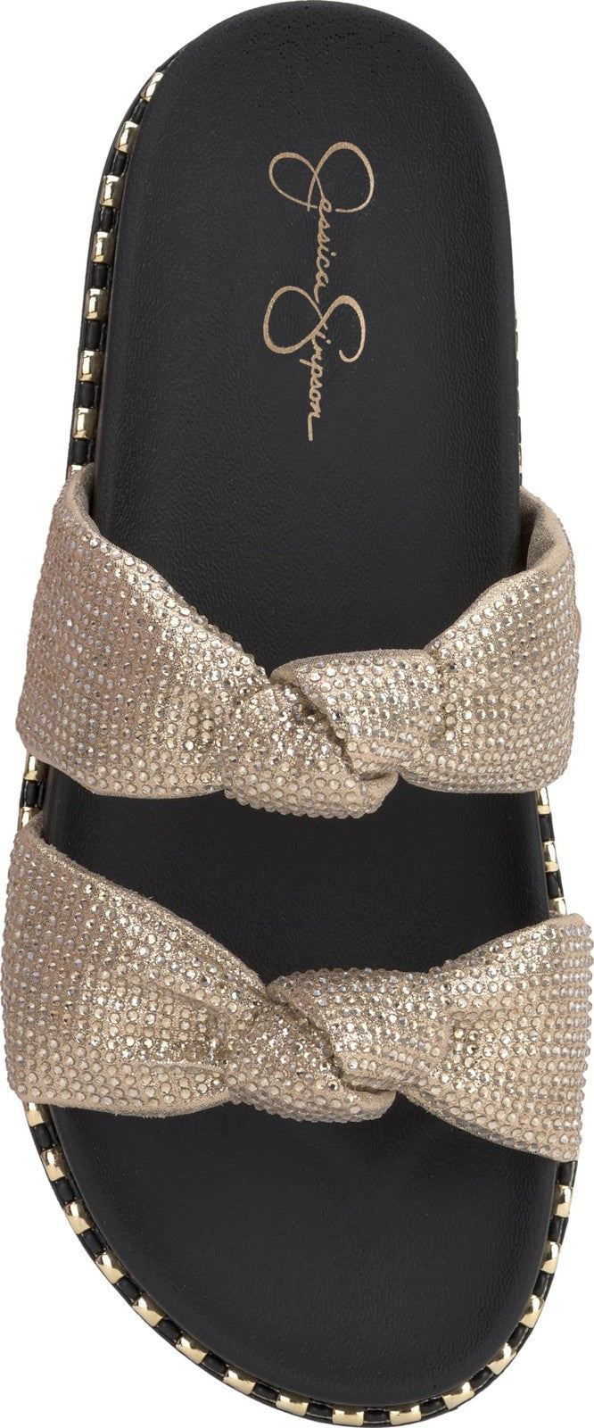 Jessica Simpson Women's Caralyna Slide Sandal, Champagne, 6