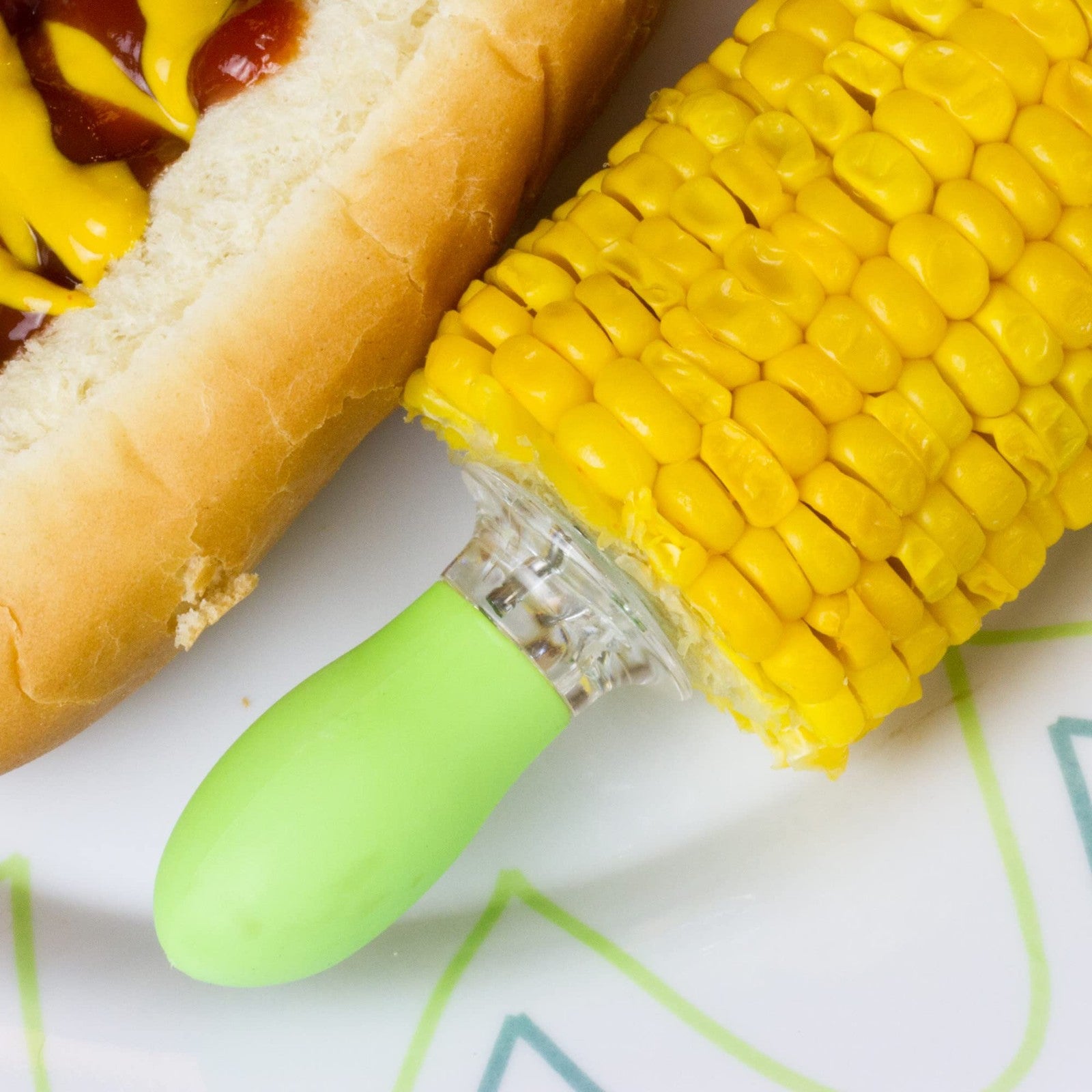 Chef Craft Jumbo Corn Holders, 8 Pc Set, Multi-Color, Dishwasher Safe