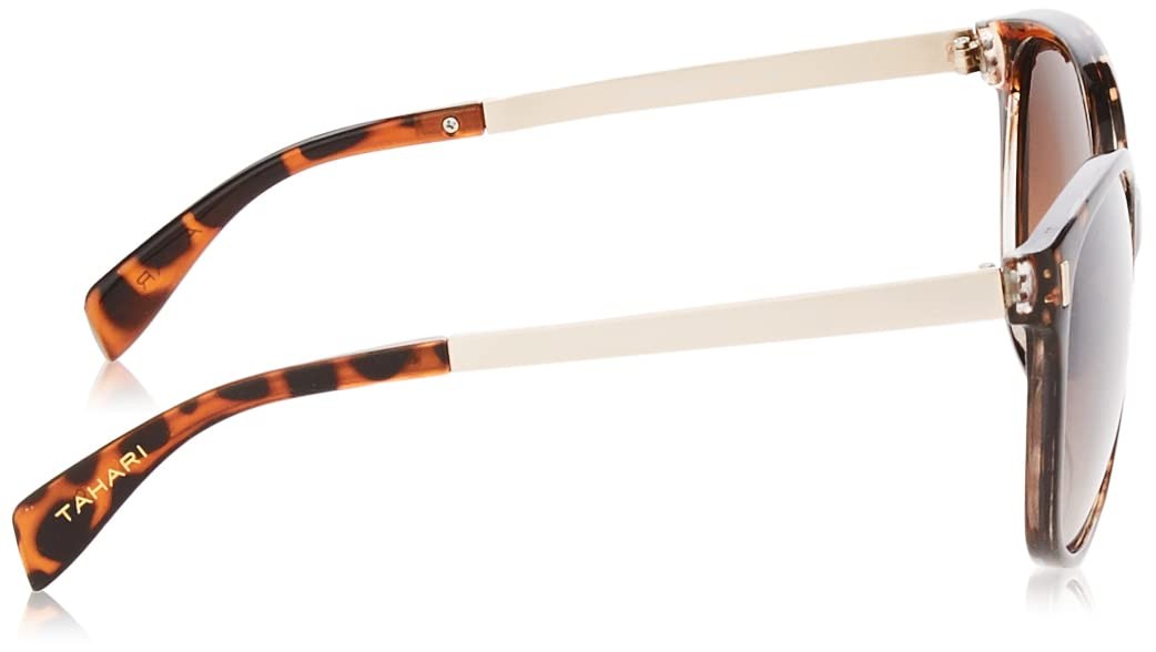 TAHARI Women's Cat Eye Sunglasses TH657 55mm Tortoise UV Protection
