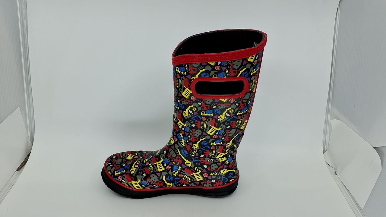 Bogs Kids Rainboot Camping Patches, Army Green Multi, 4 M Big Kid