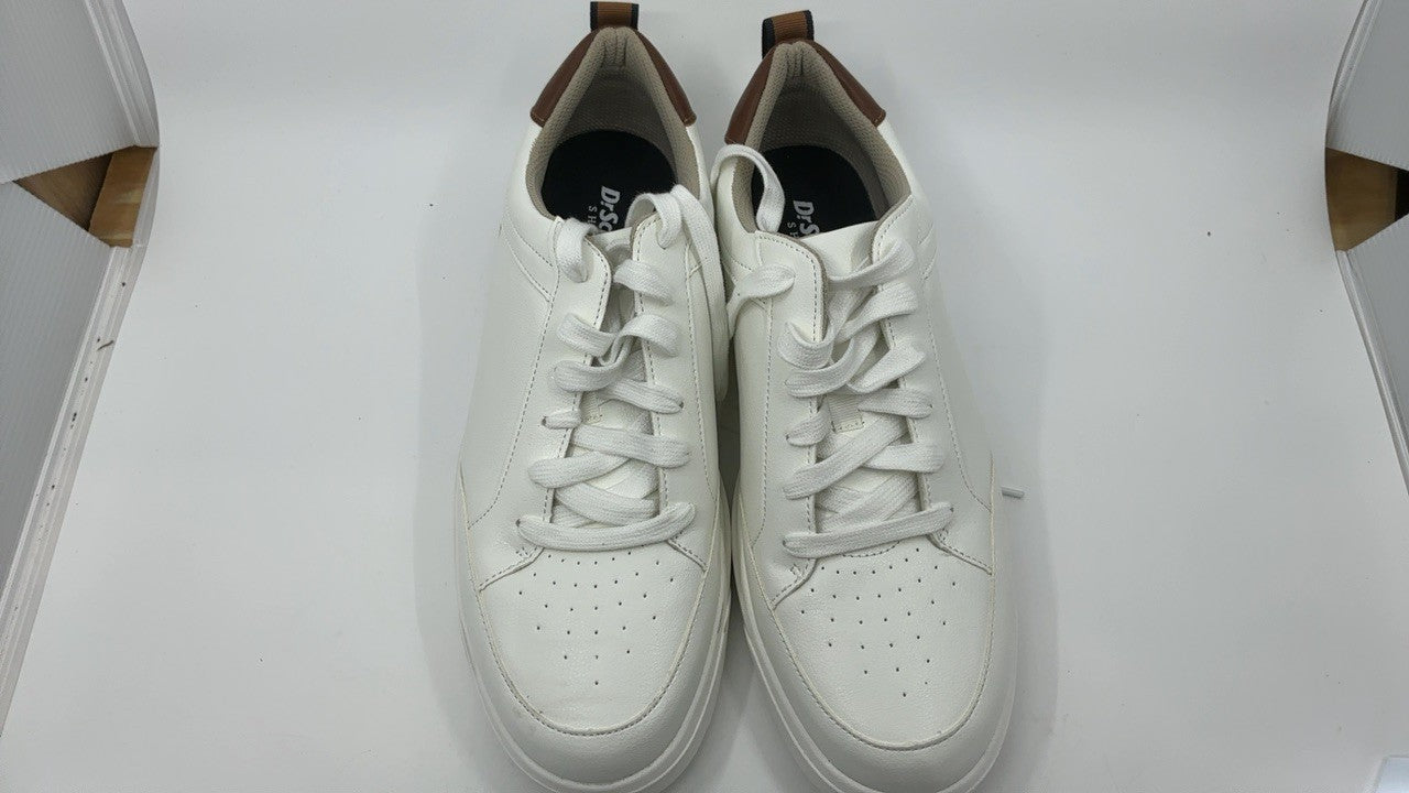 Dr. Scholl's Mens Catch Thrills Lace Up Casual Sneaker White Smooth 11.5 M