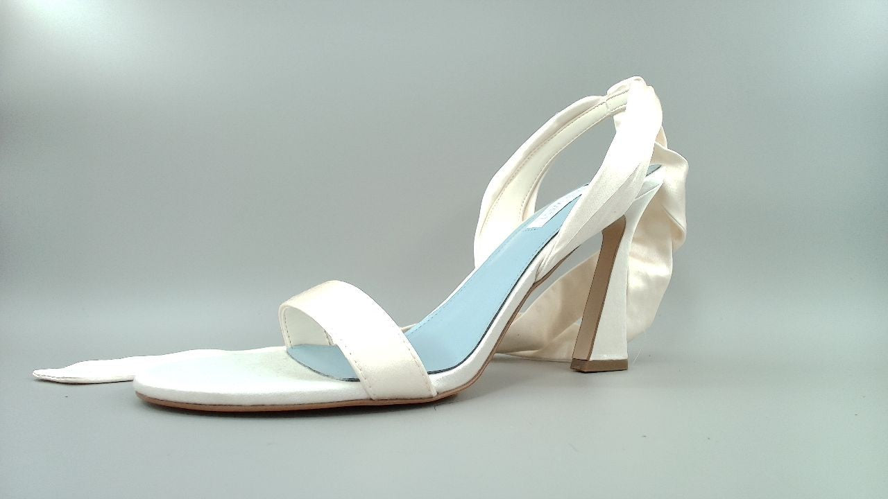 Nine West Women's Kelsie7 Heeled Sandal, Ivory, 8.5M