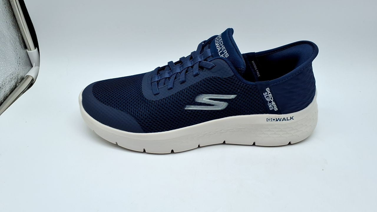 Skechers Women's Go Walk Flex Slip-Ins, Athletic Mesh, Navy/White, 8.5