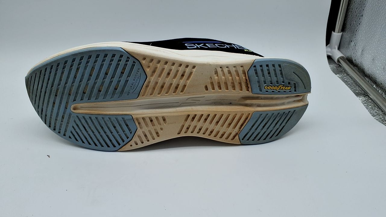 Skechers Women's Max Cushioning Slip-Ins Sneaker Black/Blue Size 9.5