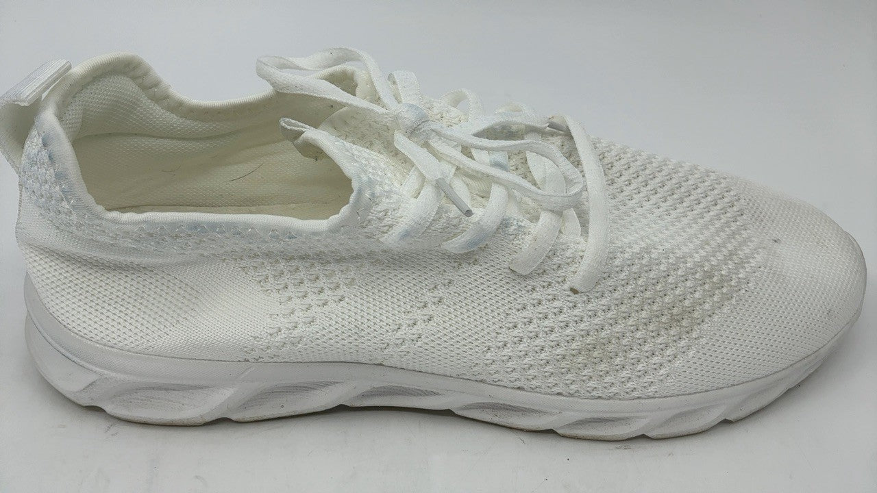 Mens White Tennis Shoes Size 11 Lightweight Sneakers for Walking & Running
