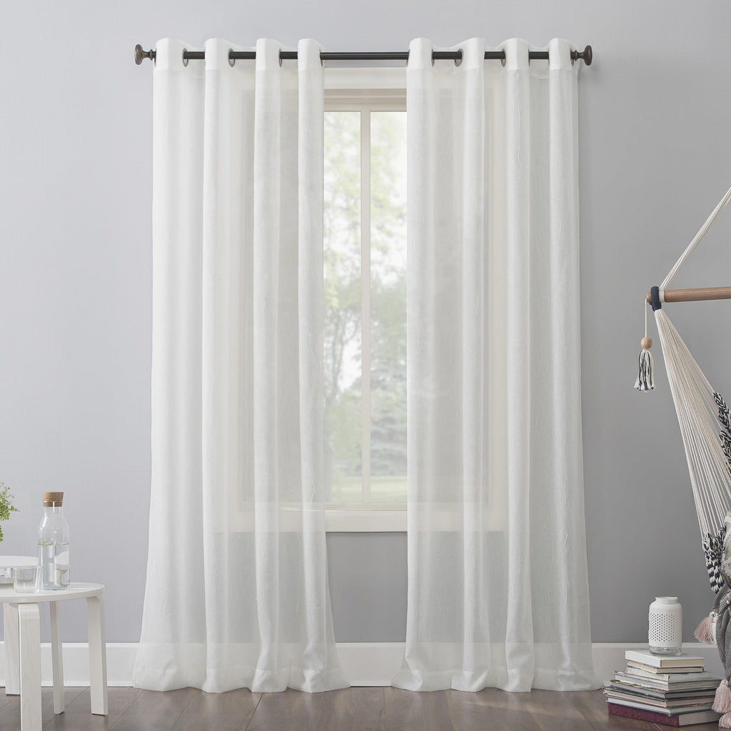 No. 918 Erica Crushed Sheer Voile Grommet Curtain Panel