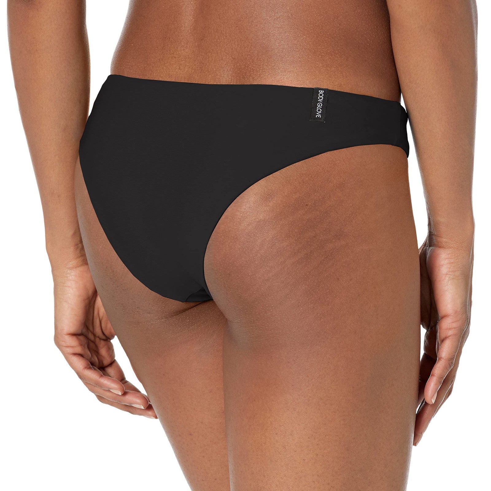 Body Glove Smoothies Rosalia Solid Low Rise Bikini Bottom Swimsuit Black