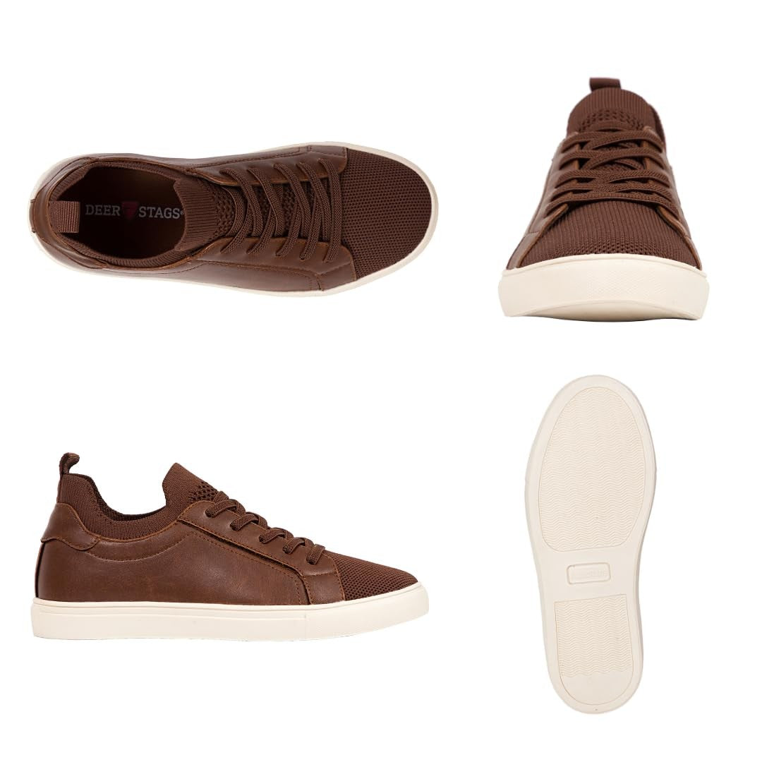 Deer Stags Boy's Dawson JR Sneaker, Brown, 6.5 Big Kid
