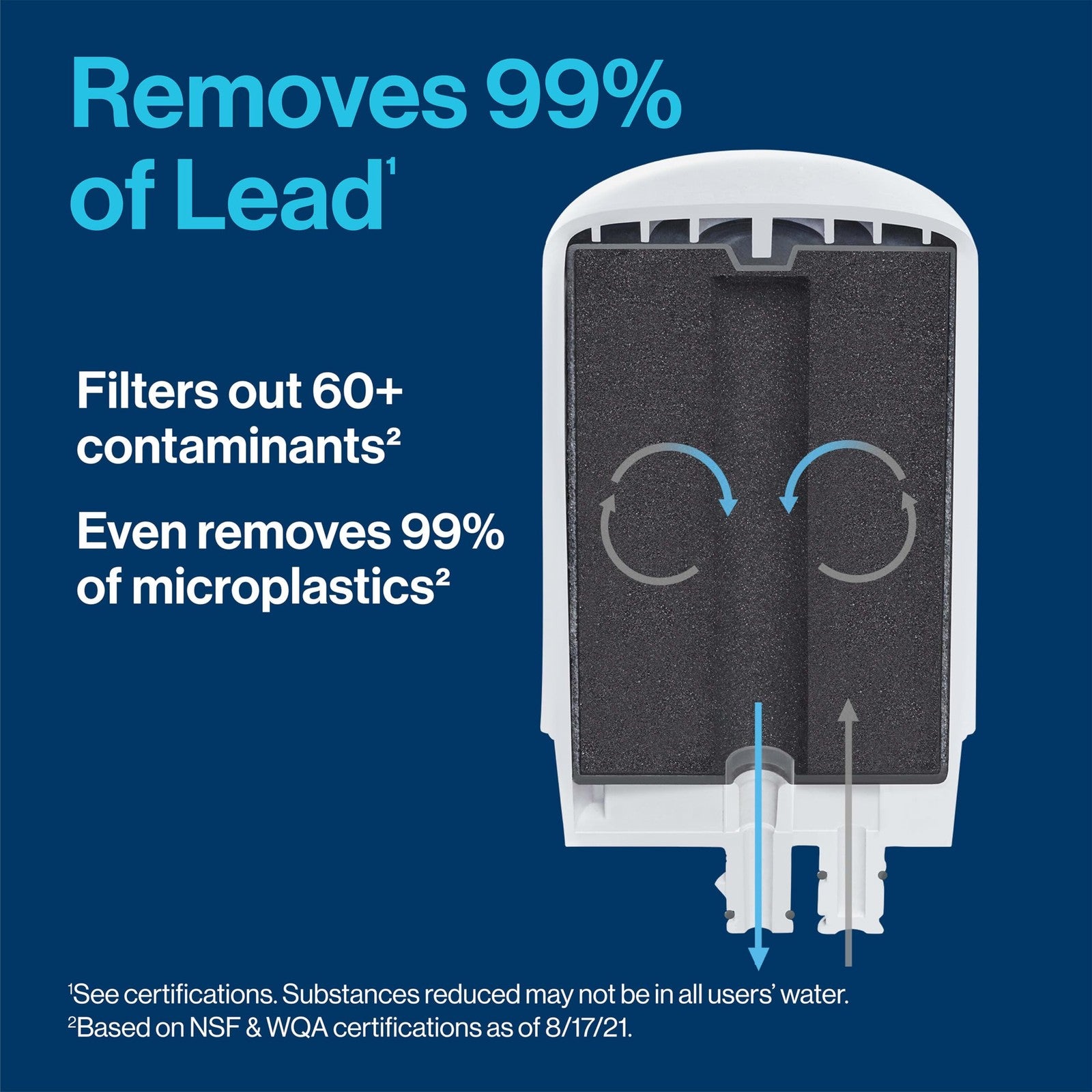 Brita 3 Filters for Faucet Mount, Chrome, Removes 99% Lead & Microplastics