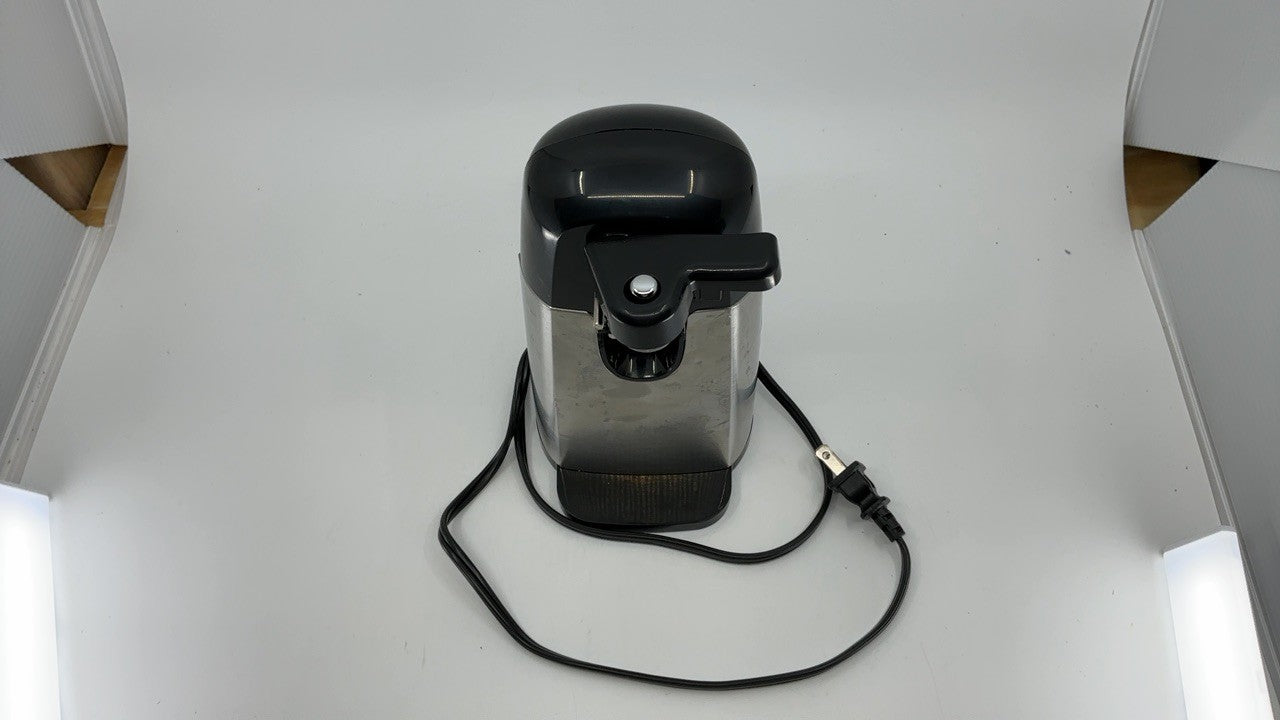 Electric Can Opener & Bottle Opener, Magnetic Lid Holder, Black