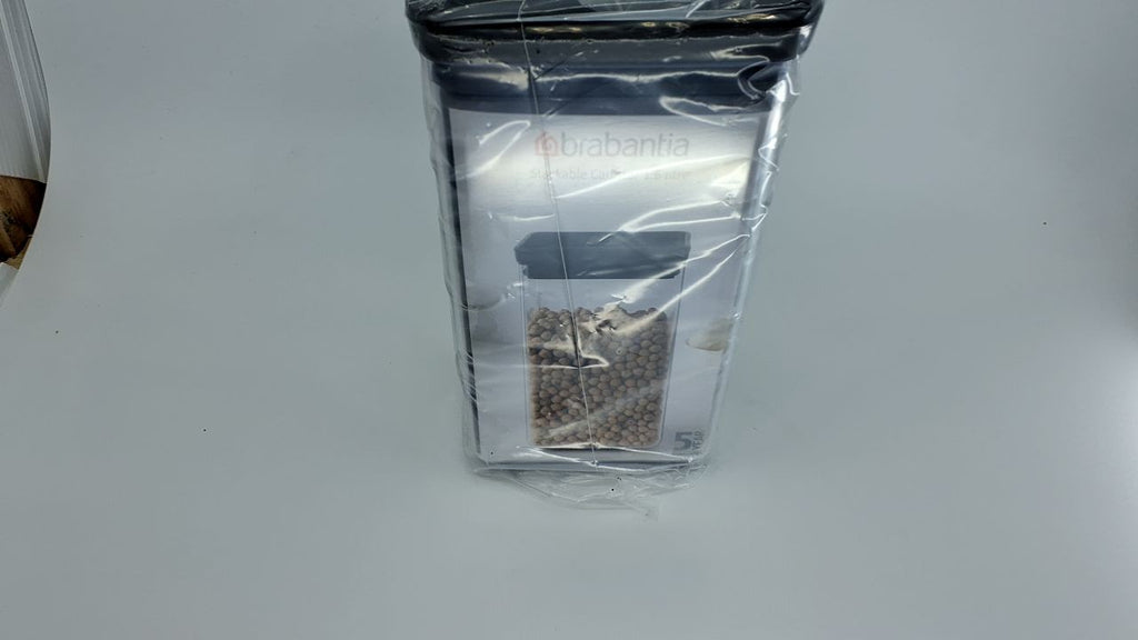 Dark Gray 0.4 Gal Brabantia Tasty+ Food Canister - Stackable & Durable