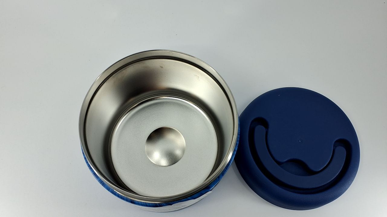 24 Oz Double-Layered Insulated Food Container Azure Forest Stainless Steel