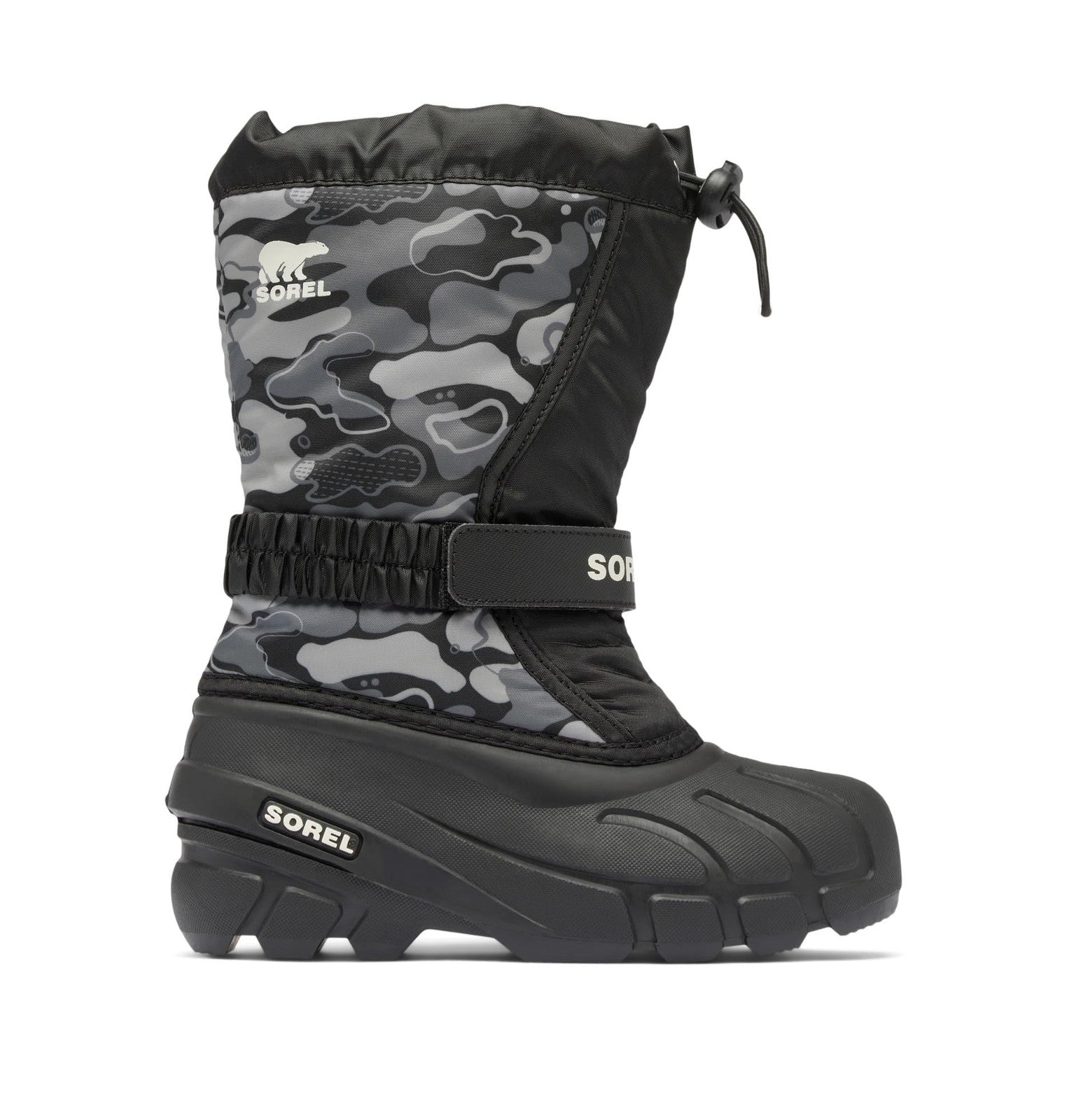 SOREL Children's Flurry Boot - Black, Quarry - 8