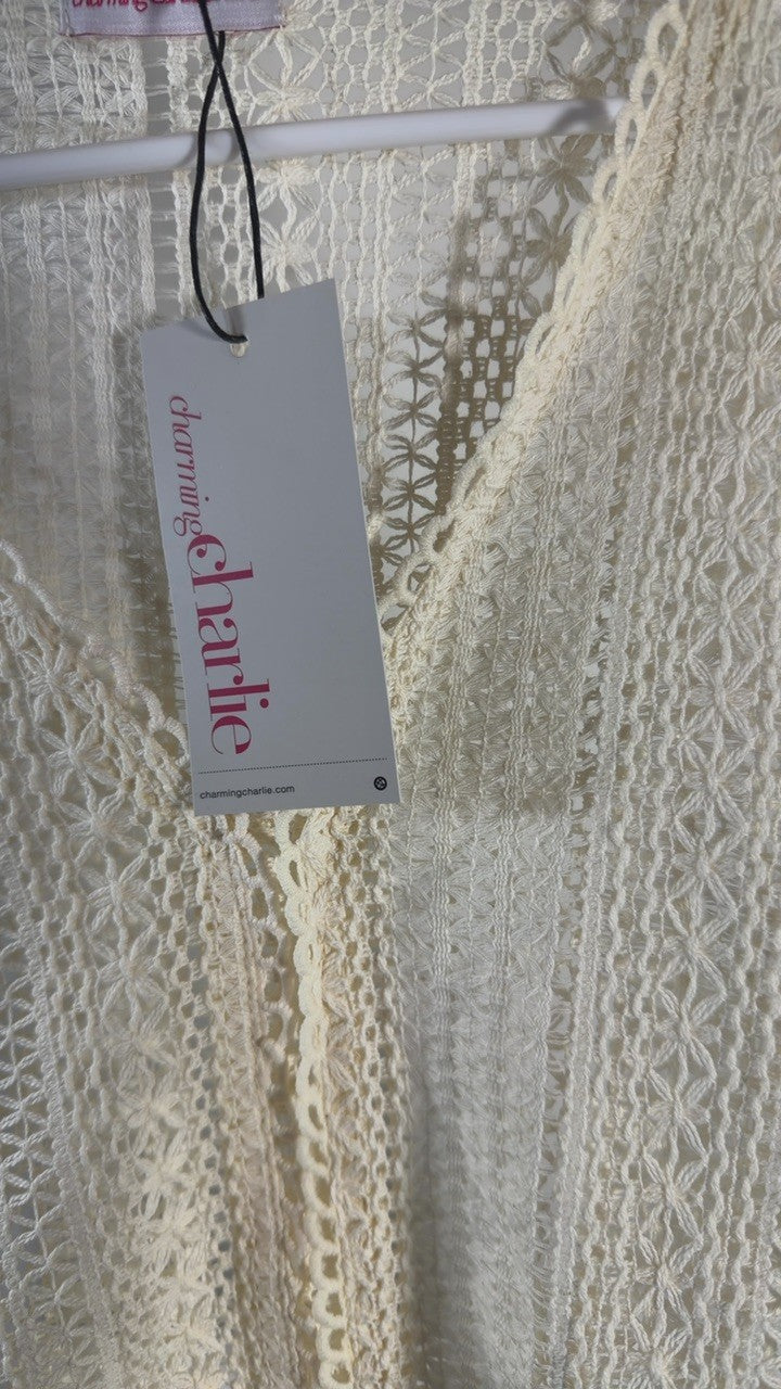 Lace V-Neck Long Sleeve Top