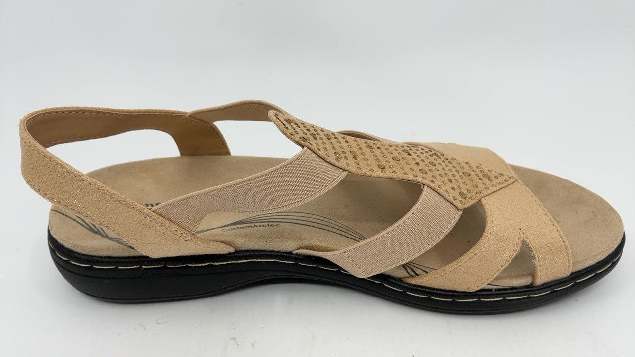 Comfortable Size 11 Nude Flat Sandals for Women - Arch Support