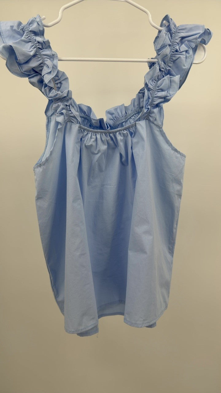 Ruffled Square Neck Top and Shorts Set