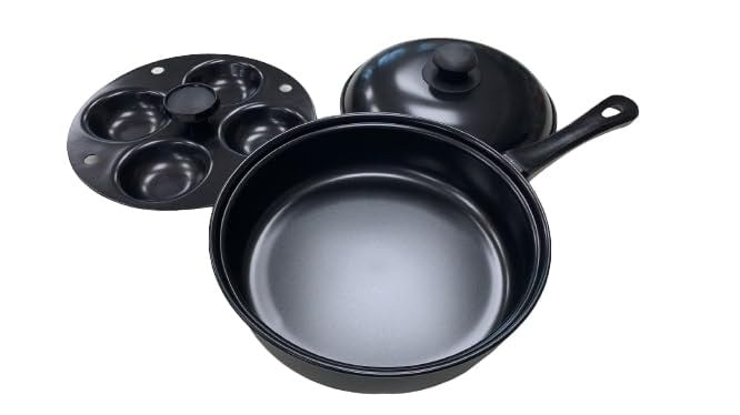 Fox Run Egg Pan, Non-stick Egg Poacher and Fry Pan Set