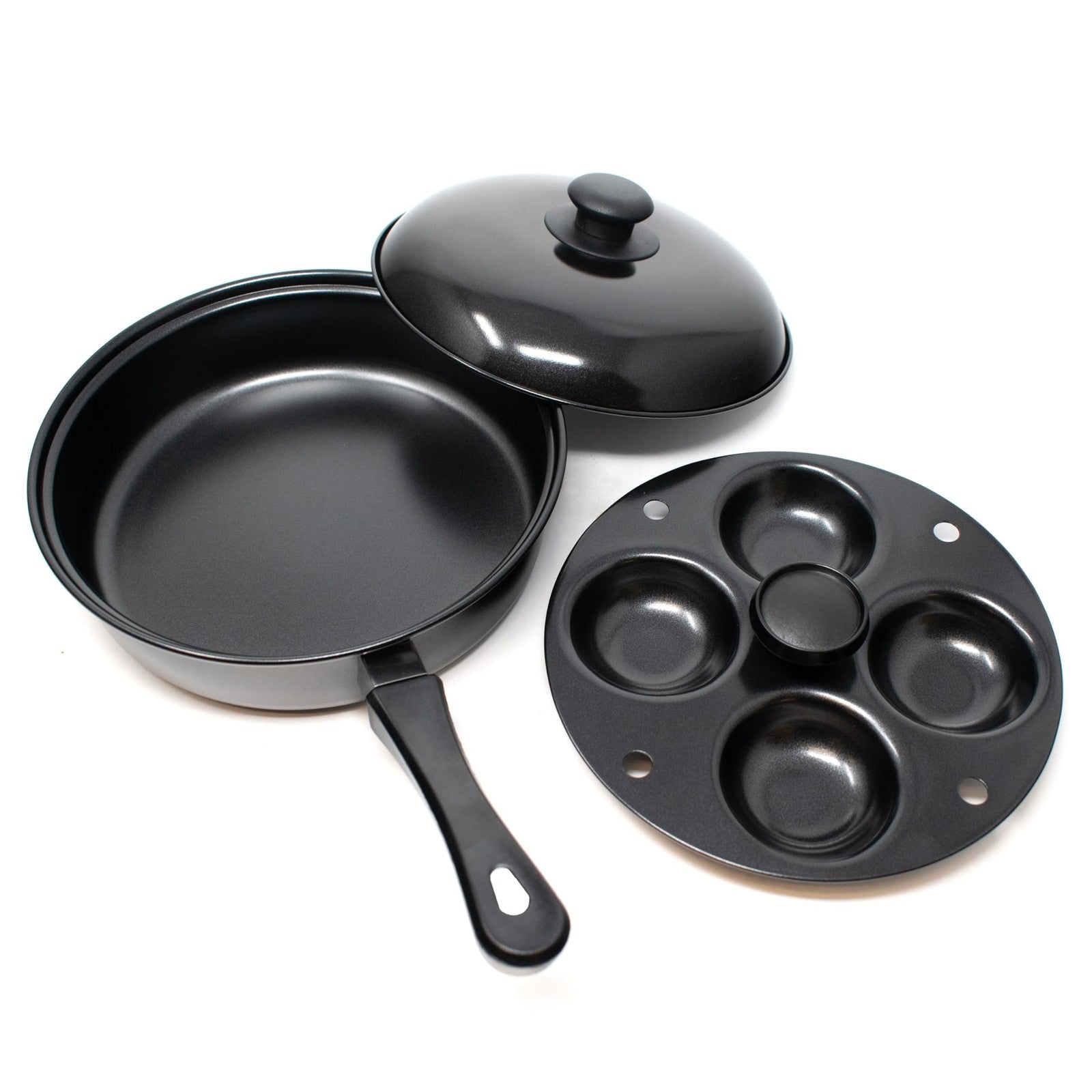 Norpro 9.5 In Nonstick Egg Poacher Skillet Set W/ Removable 4 Egg Poacher