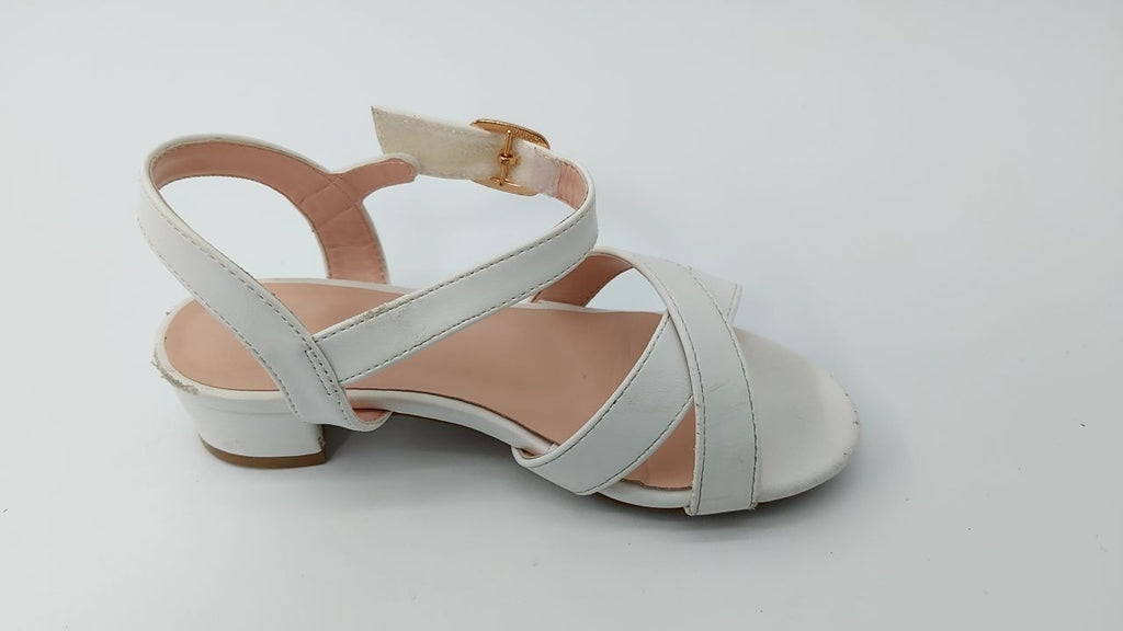 LAURMOSA Girls White Dress Shoes Kids Wedding Dress Shoes for Girls High Heel,13