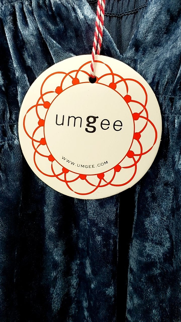 Umgee Crushed Velvet Pleated Blouse