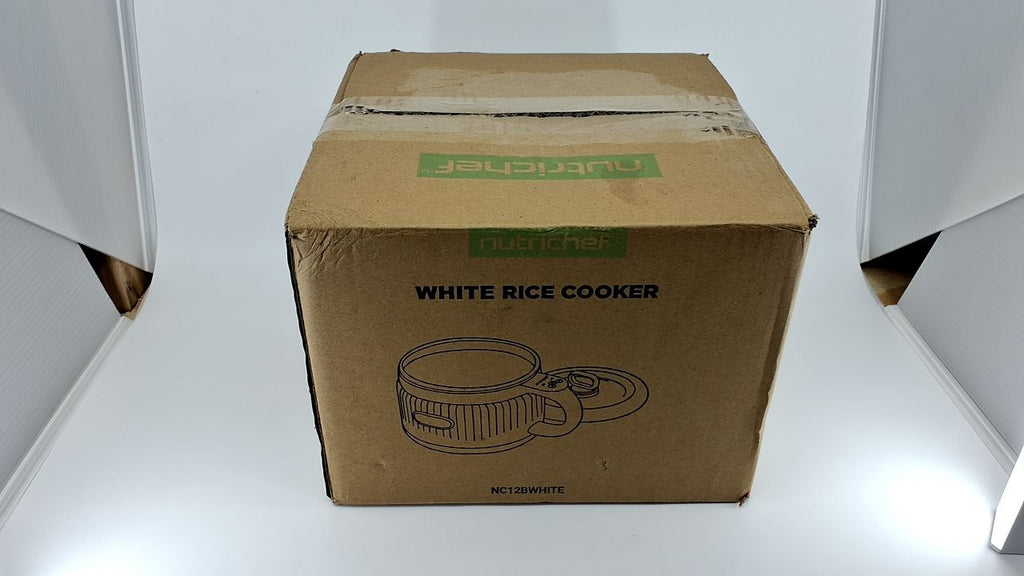 1.6 QT NutriChef Rice Cooker, Multi-Function Electric Cooker, White