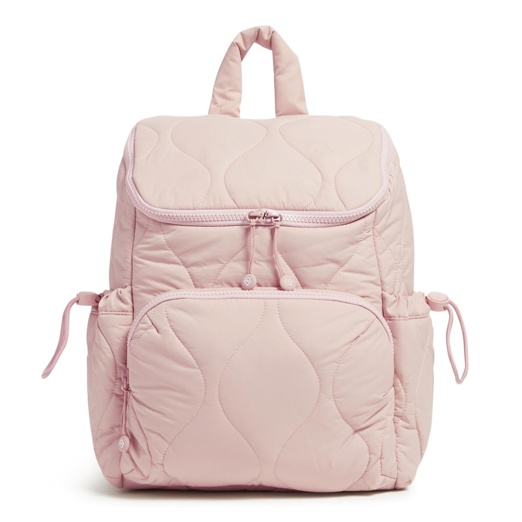 Vera Bradley Women's Featherweight Backpack Bookbag, Rose Quartz, One Size