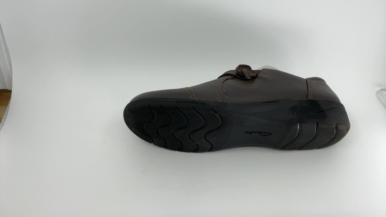 Clarks Women's Cheyn Madi Loafer, Dark Brown Tumbled Leather, 9.5 W US