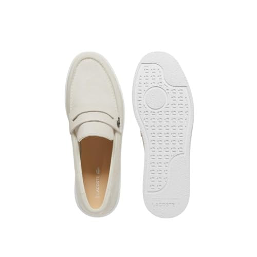Lacoste Men's Cochet Loafer, Off White/White, 7.5