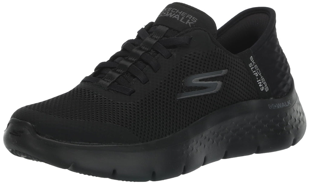 Skechers Women's Go Walk Flex Slip-Ins Black Athletic Shoes 10.5