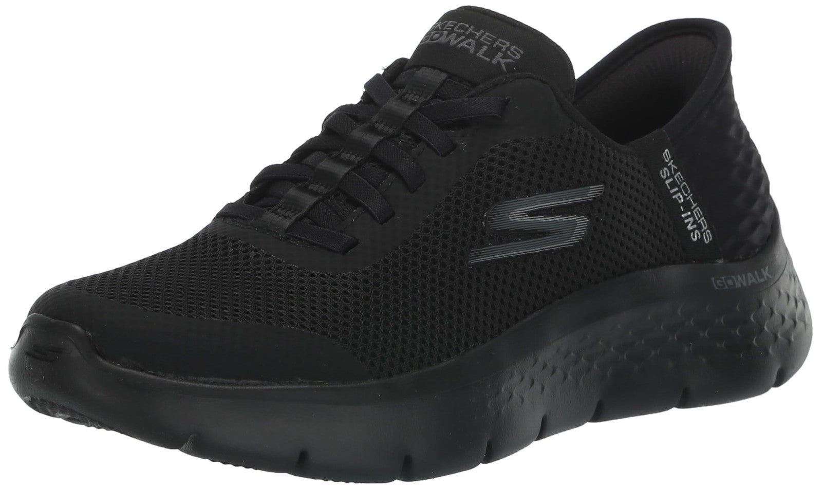 Skechers Women's Go Walk Flex Slip-Ins Black Athletic Shoes 10.5