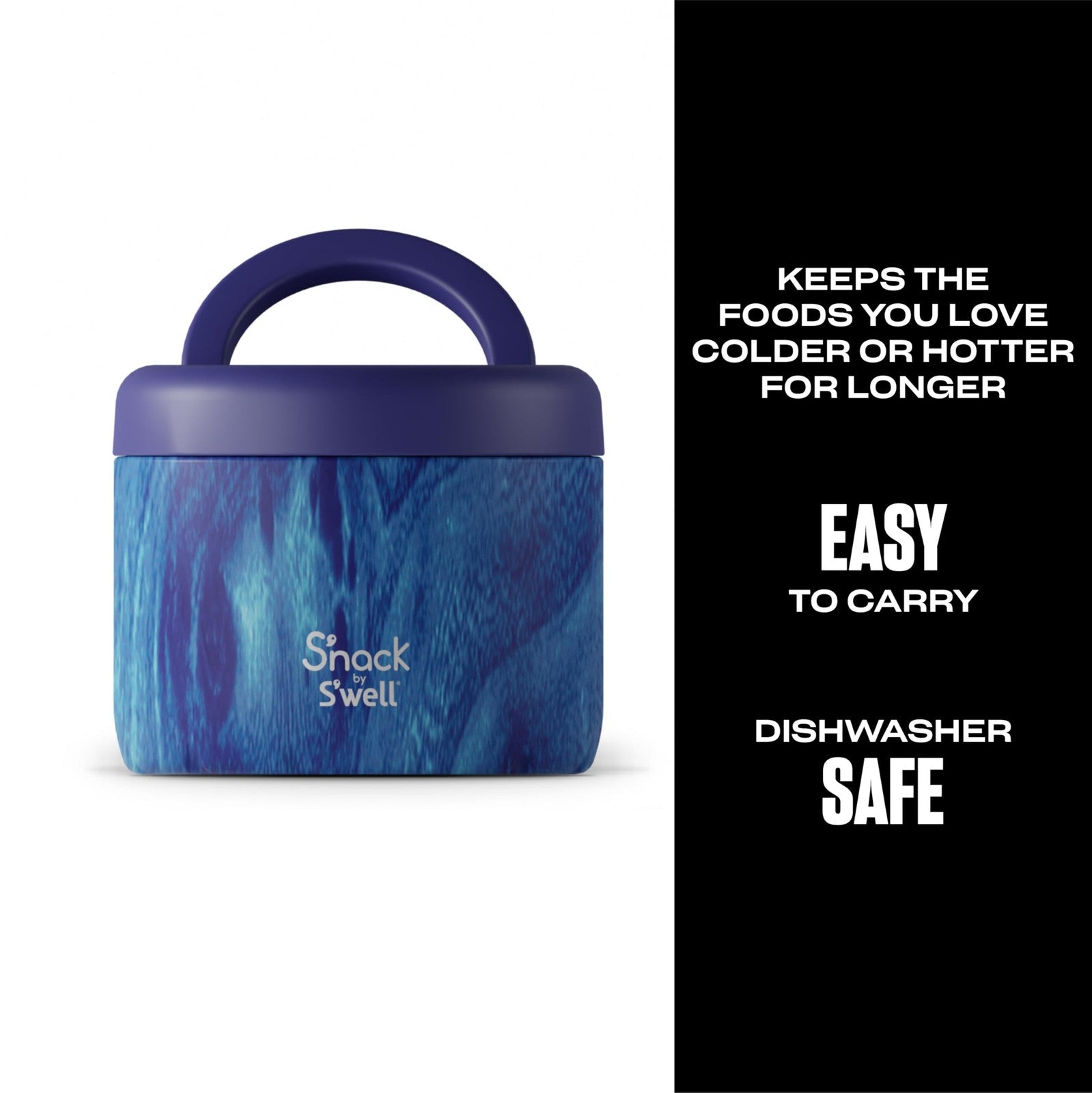 24 Oz Double-Layered Insulated Food Container Azure Forest Stainless Steel