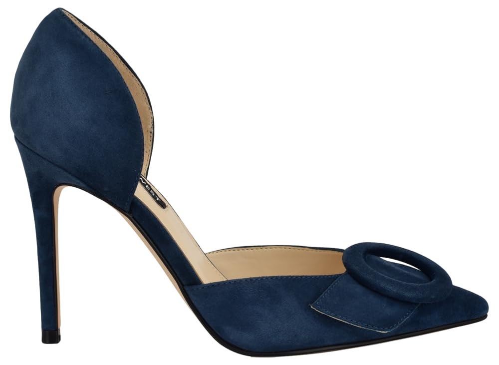 Nine West Women's Frolly Pump, Navy Suede 400, 8.5