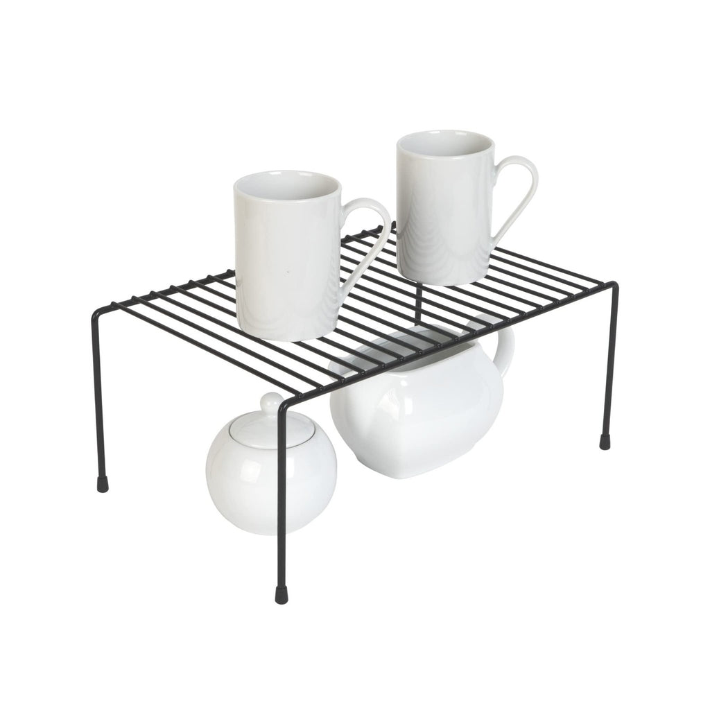 Kitchen Organizer Shelf, Black Steel, 8.5 x 13.25 in, Medium Size